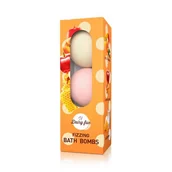 Kosmetyki do kąpieli - Dairy Fun Musujące kule do kąpieli Karmel-Miód-Brzoskwinia 1 op.-(3x100g) DELIA - miniaturka - grafika 1