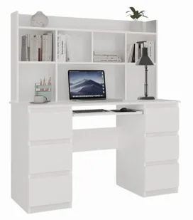 Białe duże biurko z nadstawką E3-R28 - Biurka dla dzieci - miniaturka - grafika 1