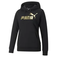Bluzy sportowe damskie - Bluza sportowa damska Puma ESS+ METALLIC LOGO - miniaturka - grafika 1