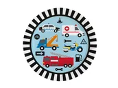 Dekoracje i nakrycia stołu na imprezę - Talerzyki urodzinowe Samochodziki - 23 cm - 8 szt. - miniaturka - grafika 1