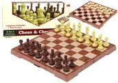 Gry planszowe - Gra Strategiczna Szachy Warcaby 2w1 Plansza LEAN Toys - miniaturka - grafika 1