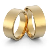 Obrączki ślubne - Obrączki ślubne klasyczne płaskie 7 mm - miniaturka - grafika 1