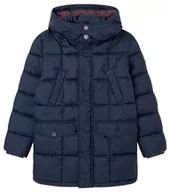 Kurtki i płaszcze dla chłopców - Hackett London Kurtka chłopięca o długiej długości, Niebieski (granatowy), 13 lat - miniaturka - grafika 1