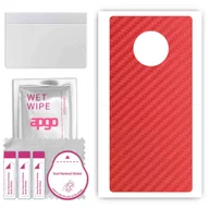 Szkła hartowane na telefon - Folia naklejka skórka strukturalna na TYŁ do Huawei Mate 30 5G -  Carbon Czerwony - apgo SKINS - miniaturka - grafika 1