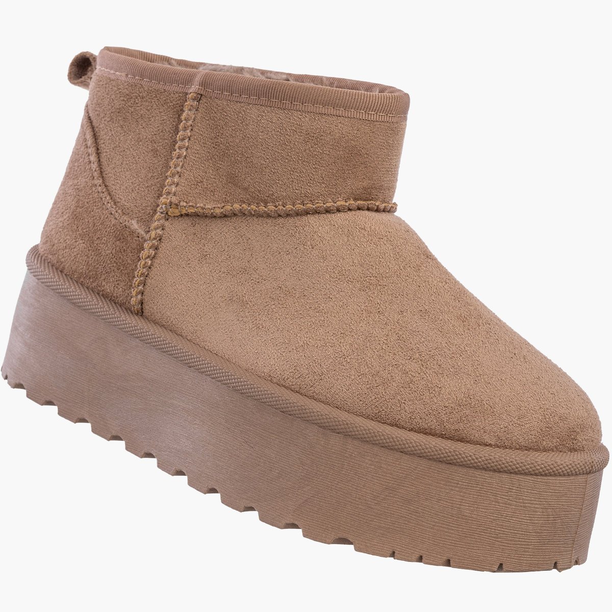 Śniegowce Damskie Buty Na Platformie Ocieplane Zimowe Beżowe Potocki 25-16322BG Beżowy 41