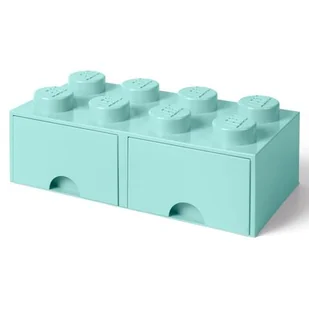 Lego POLTOP POLTOP Pojemnik z szufladkami Brick 8 bladoniebieski - Pojemniki na zabawki - miniaturka - grafika 1