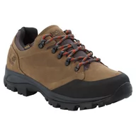 Buty trekkingowe męskie - Jack Wolfskin Męskie buty trekkingowe Rebellion Texapore Low M, Brązowy Phantom, 42.5 EU - miniaturka - grafika 1