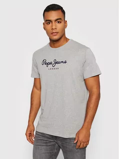 Koszulki męskie - Pepe Jeans T-Shirt Eggo PM508208 Szary Regular Fit - grafika 1