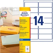 Etykiety do drukarek - Avery Zweckform Etykiety adresowe Zweckform 99,1 x 38,1 mm (do kopert dl) do drukarek atramentowych; przezroczyste ZW243 - miniaturka - grafika 1