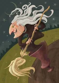 Plakaty - Plakat, Baba Jaga, 50x70 cm - miniaturka - grafika 1