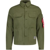 Odzież taktyczna i umundurowanie - Koszula wierzchnia Alpha Industries Color Block Overshirt 146110 142 - Ciemnooliwkowa  S - miniaturka - grafika 1
