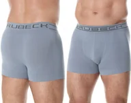 Majtki męskie - BOKSERKI BEZSZWOWE Brubeck BX1005M męskie DOPASOWANE SZORTY stalowy - M - miniaturka - grafika 1