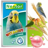 Karma dla ptaków - NESTOR Witaminy z Jodem Papuga Mała – Mieszanka ziaren i Jodu - miniaturka - grafika 1