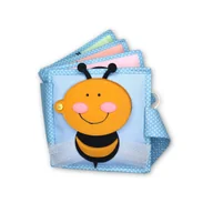 Zabawki sensoryczne - Książeczka Sensoryczna Mała, Quiet Book, Montessori - Pszczółka/ Jolly Designs - miniaturka - grafika 1