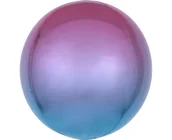 Balony i akcesoria - Amscan Balon foliowy "Kula Ombre", fioletowy, 16" ORB 3985201 - miniaturka - grafika 1