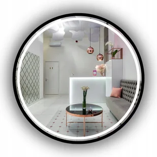 LUSTRO Z LED W RAMIE OKRĄGŁE ŁAZIENKOWE PODŚWIETLANE 90 CM LOFT - Lustra LUSTRO Z LED W RAMIE OKRĄGŁE ŁAZIENKOWE PODŚWIETLANE 90 CM LOFT - Lustra - miniaturka - grafika 1