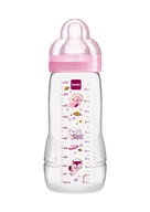 Butelki dla niemowląt - Butelka do karmienia Mam Baby Pink Easy Pink 330ml - miniaturka - grafika 1