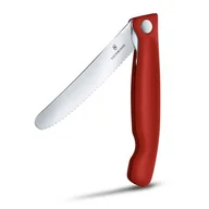 Noże - Victorinox Nóż składany kuchenny Red - ząbkowane ostrze z zaokrąglonym czubkiem (6.7831.FB) 6.7831.FB - miniaturka - grafika 1