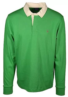GANT Męska bluza SOLID HEAVY RUGGER, Mid Green, XL - Bluzy męskie - miniaturka - grafika 1