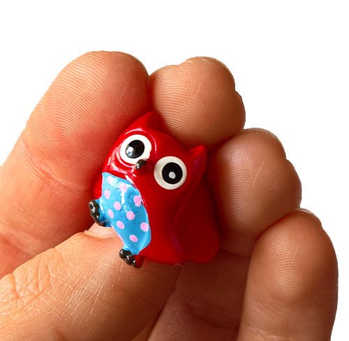 Gumka dla dziecka hand made sowa