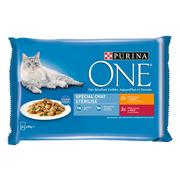 Mokra karma dla kotów - PURINA ONE Batch 12 x 85 g dla kotów - Sterylizowany kot - kurczak, wołowina - miniaturka - grafika 1