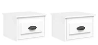 Szafki nocne - Komplet wiszących szafek nocnych biały połysk B9-P15 - miniaturka - grafika 1