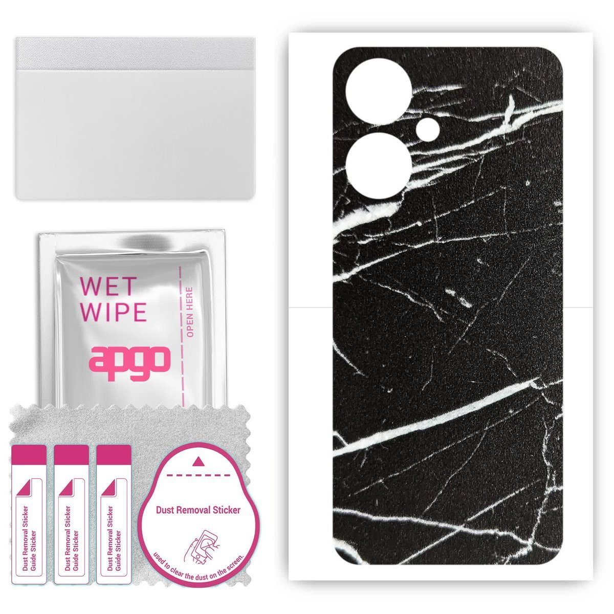 Folia naklejka skórka strukturalna na TYŁ do Xiaomi Redmi 13 5G - Marmur Ciemny - apgo SKINS