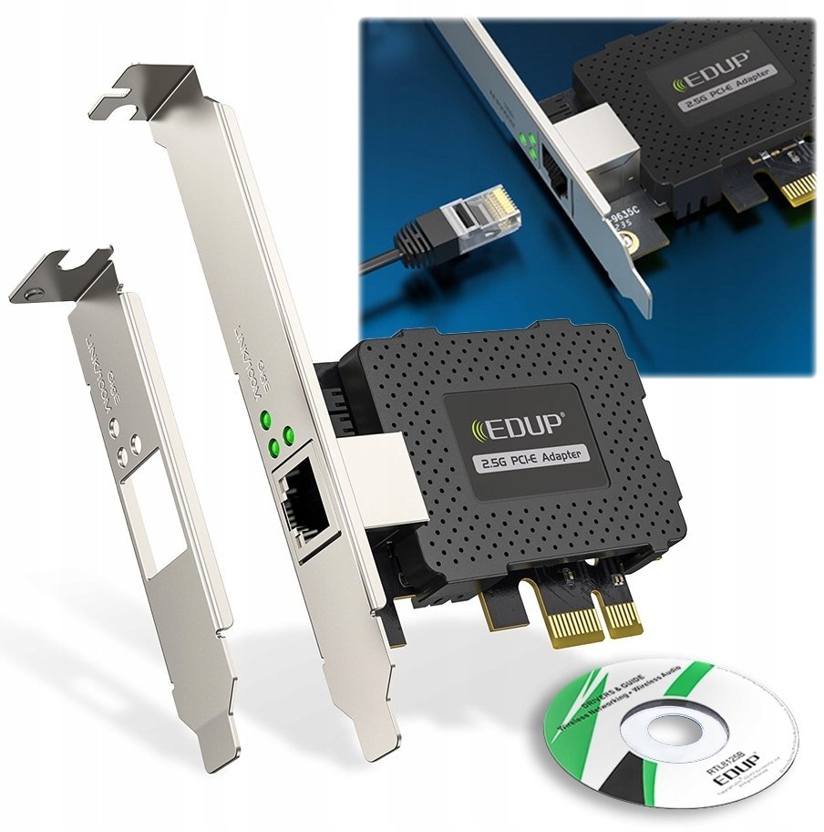 Kontroler Reolink Karta sieciowa RJ45 LAN 2.5G 2500Mbps do komputera PC 2.5G PCI Express