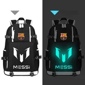 Torby podróżne - Plecak z nadrukiem Messi Football star tornister i torba podróżna czarny1 - miniaturka - grafika 1