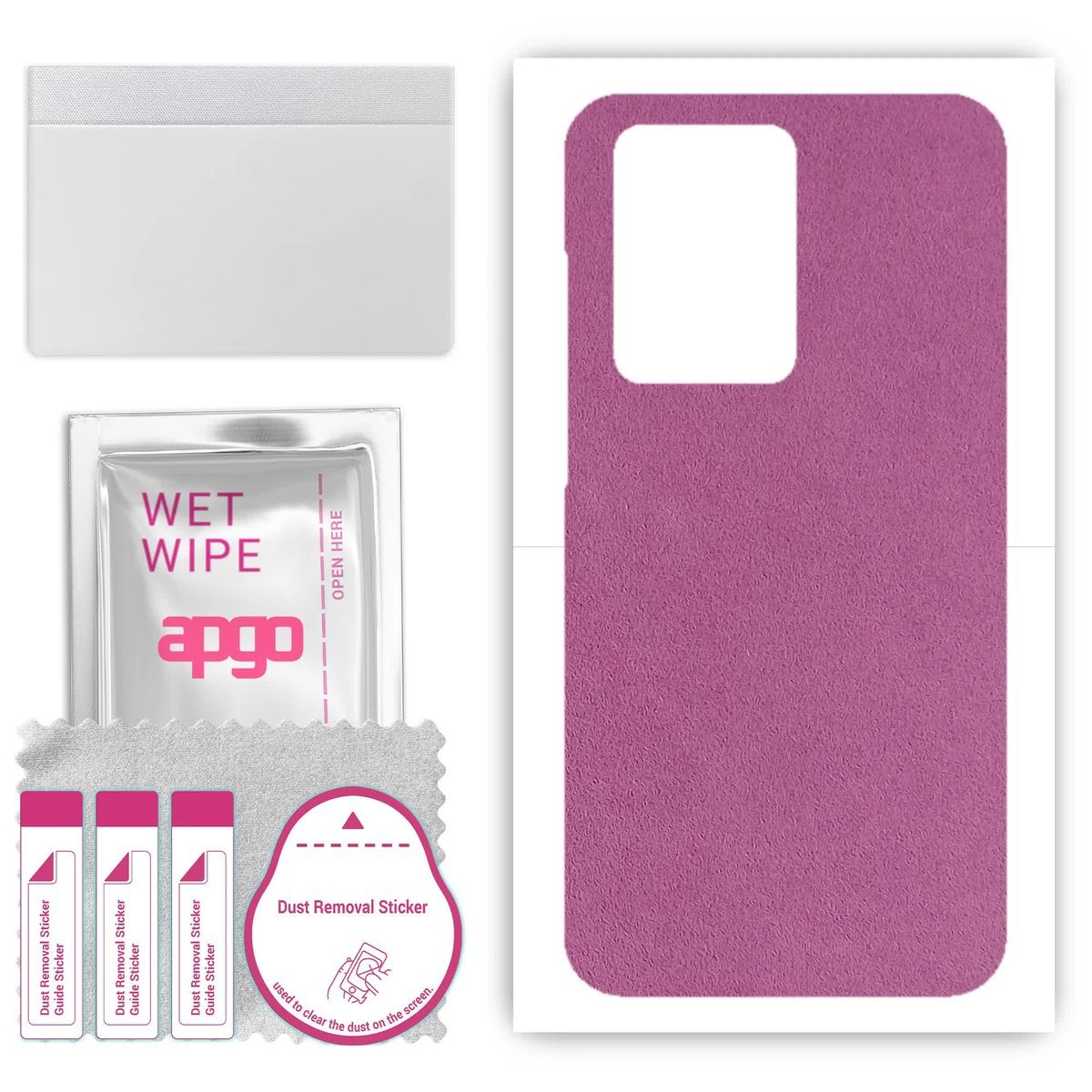 Folia naklejka skórka strukturalna na TYŁ Zamsz do Samsung Galaxy S20 Plus 5G - Zamsz Fioletowy - apgo SKINS