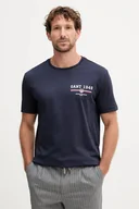 Koszulki męskie - Gant t-shirt bawełniany męski kolor granatowy z nadrukiem 2067044 - miniaturka - grafika 1