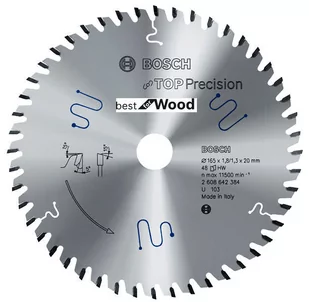 Bosch PIŁA TARCZOWA ZAGŁĘBIARKA 165*20*4 2608642384 - Tarcze do pił - miniaturka - grafika 4