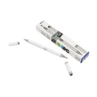 Długopisy - Wedo 2617000 rysik do tabletu 3 for All | rysik z końcówką dysku, długopisem i końcówką dotykową | wszechstronne zastosowanie | do precyzyjnej pracy na tablecie | niebieski wkład | biały - miniaturka - grafika 1