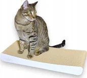 Drapaki dla kotów - Drapak dla kota biały SIGMA 58x6.6x24 cm MruuPruu - miniaturka - grafika 1