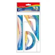 Przybory szkolne - Zestaw geometryczny Twilight z linijką 20cm - miniaturka - grafika 1