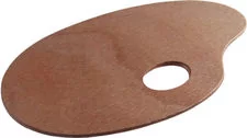 Paleta do farb drewniana  OVAL 25 x 35 CM 90652535 - Farby i media malarskie - miniaturka - grafika 1