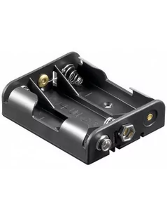 Goobay Koszyk na baterie 3x AA ze złączem 6F22 11984 - Inne akcesoria elektryczne - miniaturka - grafika 1