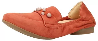 Slip on damskie - Think! Skórzane slippersy w kolorze pomarańczowym - grafika 1