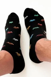 Stopki męskie bawełniane z grafiką w kolorowe autka Milena Avangarda - Skarpetki męskie - miniaturka - grafika 1
