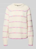 Swetry damskie - Sweter z dzianiny o kroju regular fit z raglanowymi rękawami model ‘NELIA’ - miniaturka - grafika 1