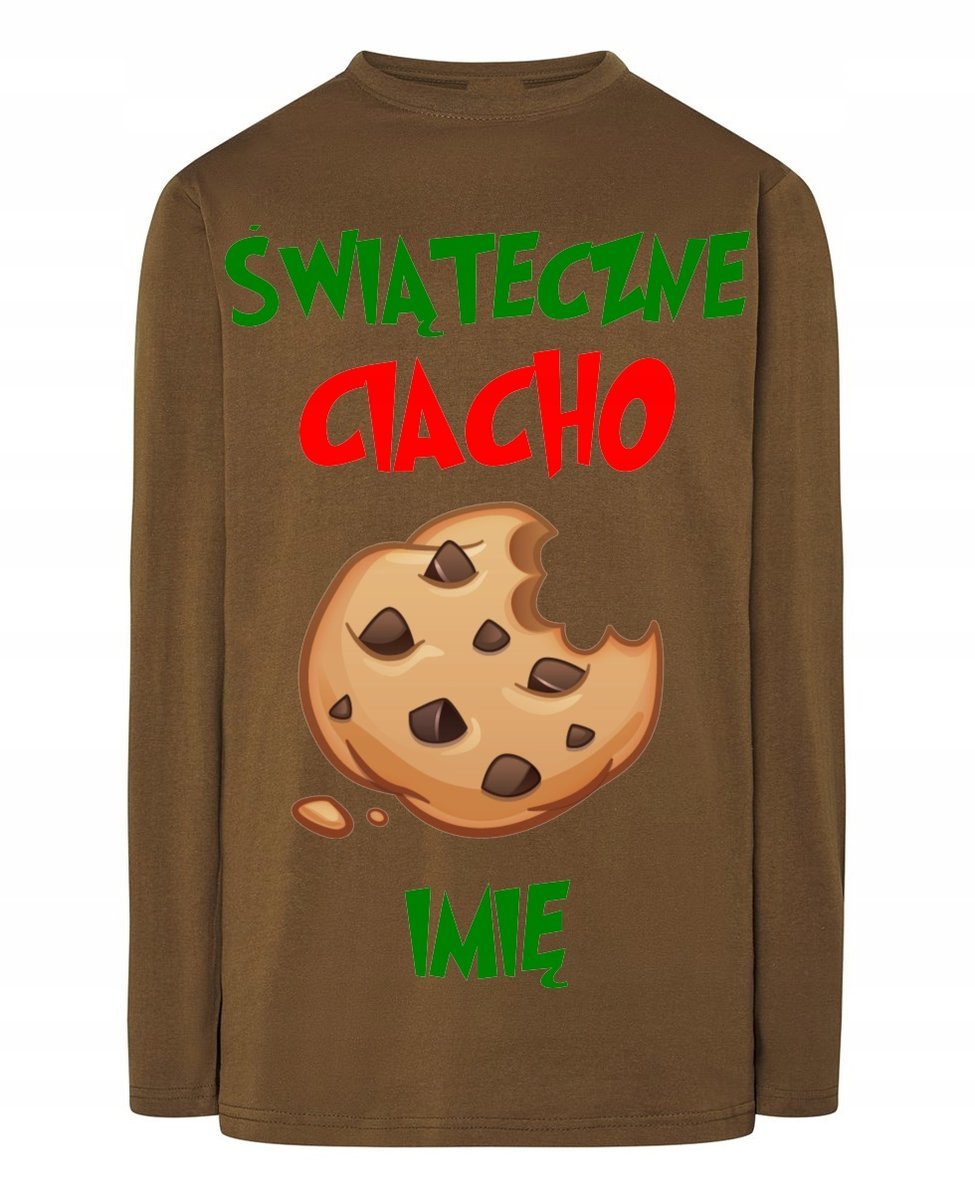 Longsleeve męski Świąteczne Ciacho Twoje Imię r.XS