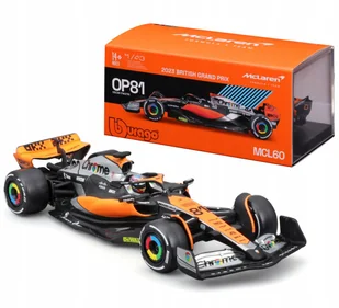 BOLID F1 McLaren MCL60 Oscar Piastri GP Wielkiej Brytanii 2023 1:43 BBURAGO - Samochody i pojazdy dla dzieci - miniaturka - grafika 1