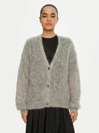 Swetry damskie - Weekend Max Mara Kardigan Pontiac 2515341031 Szary Oversize - miniaturka - grafika 1