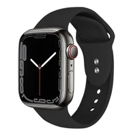 Akcesoria do zegarków - CRONG Pasek Liquid do Apple Watch 38/40/41 mm (czarny) - miniaturka - grafika 1