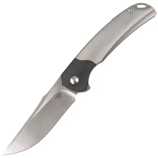 Nóż składany Bestech Supernova Grey Titanium / Black Zirconium, Satin Flat Satin M390 (BT2111A) - Noże - miniaturka - grafika 1
