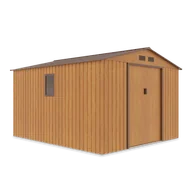 Altany ogrodowe - Domek Na Narzędzia Hudson 9X10 Oak Brown - miniaturka - grafika 1
