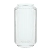 Wazony i flakony - Wazon szklany ryflowany Selena wys. 20 cm transparentny - miniaturka - grafika 1