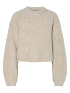 Swetry damskie - Pieces Sweter w kolorze beżowym - miniaturka - grafika 1