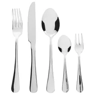 Zestawy sztućców - BELIANI Zestaw sztućców srebrny stal nierdzewna komplet 30 elementów dla 6 osób łyżka łyżeczka widelczyk nóż widelec nowoczesny wygląd - miniaturka - grafika 1