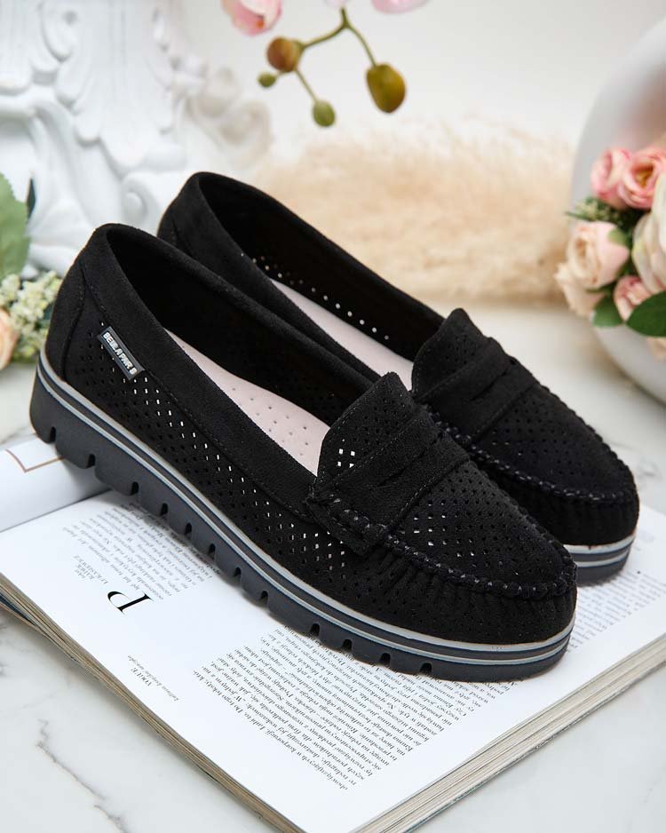 Royalfashion Ażurowe mokasyny damskie Leteller-39